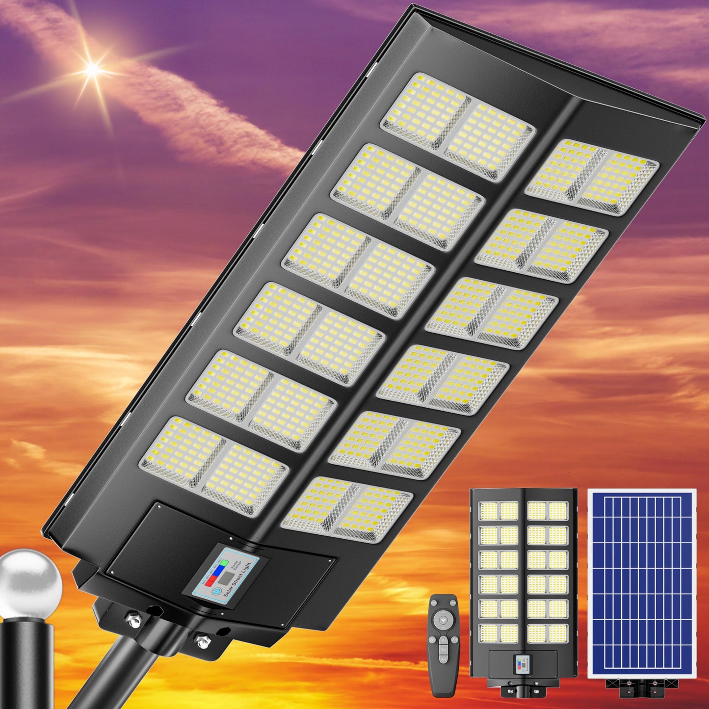 SOLAR STREET LIGH WIH LIHIUM BATTERIES