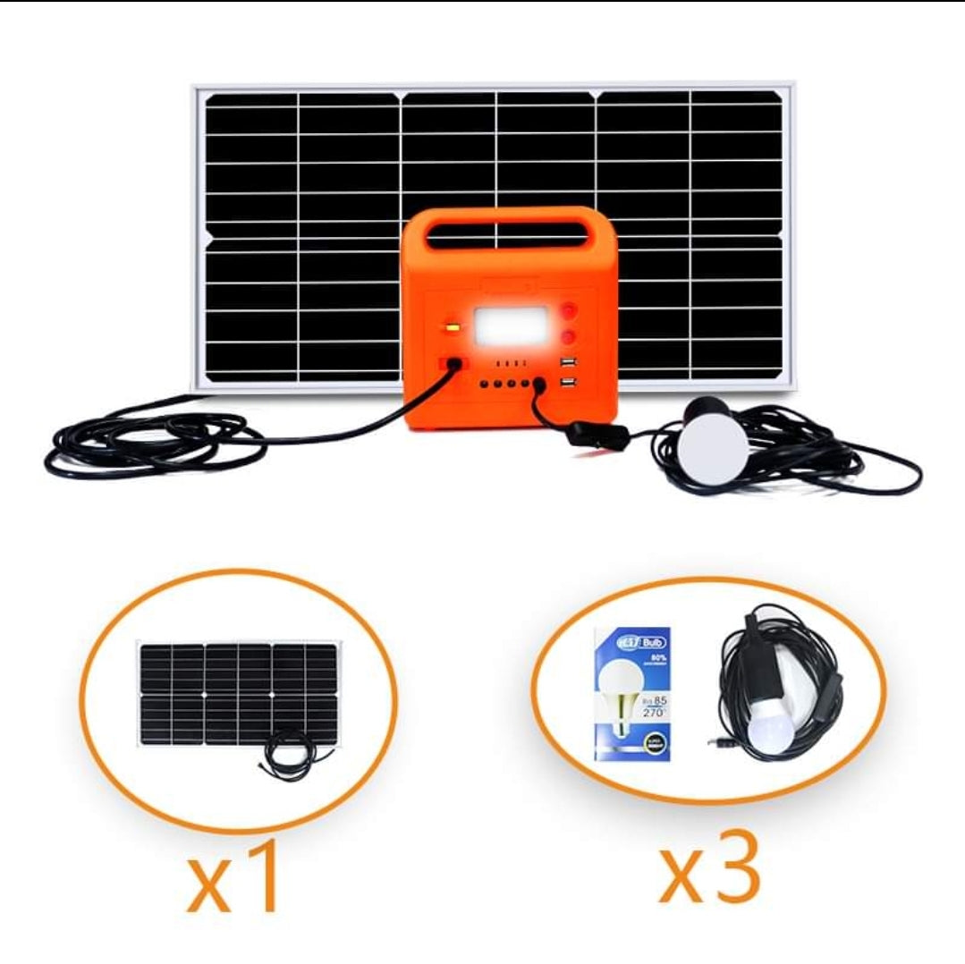 Solar DC generator with bulbs